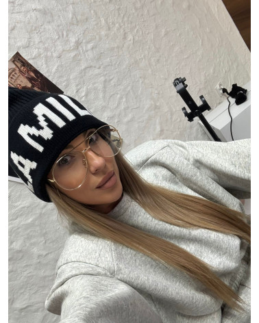 CZARNA ZIMOWA CZAPKA LA MILLA