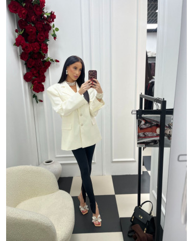 MARYNARKA DAMSKA CHIC BELLUCI WHITE ŚMIETANKA