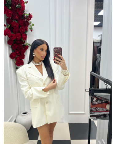 MARYNARKA DAMSKA CHIC BELLUCI WHITE ŚMIETANKA