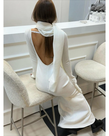 ŚMIETANKOWA SUKIENKA MAXI ICONIC DRESS BELLUCI