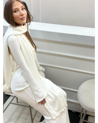 ŚMIETANKOWA SUKIENKA MAXI ICONIC DRESS BELLUCI