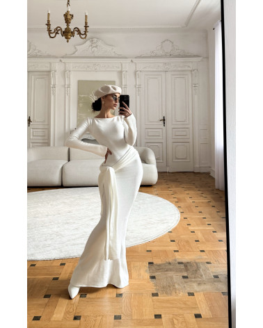 ŚMIETANKOWA SUKIENKA MAXI ICONIC DRESS BELLUCI