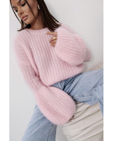 SWETER KID MOHER RÓŻOWY YARN