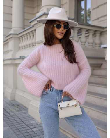 SWETER KID MOHER RÓŻOWY YARN