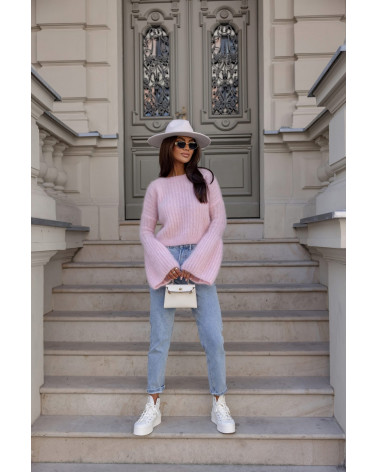 SWETER KID MOHER RÓŻOWY YARN