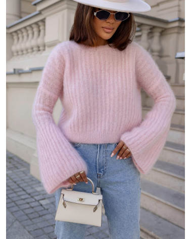 SWETER KID MOHER RÓŻOWY YARN