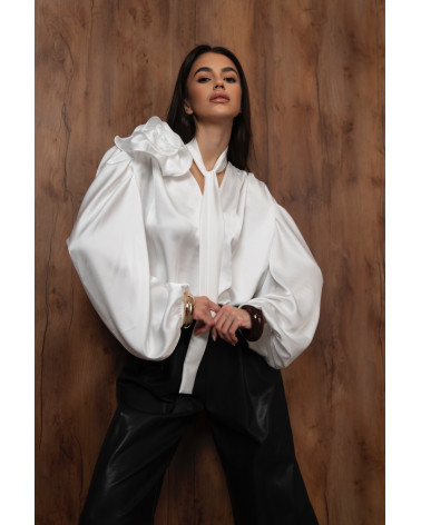 BLUZKA VELVET ROSE BELLUCI WHITE BIAŁA