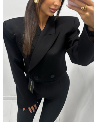 CZARNA KRÓTKA MARYNARKA STELLA EMO