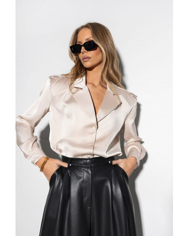 BEŻOWA KOSZULA Z PAGONAMI BELLUCI