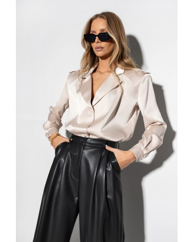 BEŻOWA KOSZULA Z PAGONAMI BELLUCI