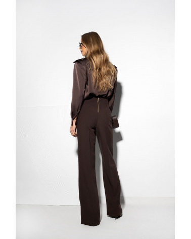 BRĄZOWA KOSZULA Z PAGONAMI BELLUCI