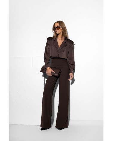 BRĄZOWA KOSZULA Z PAGONAMI BELLUCI