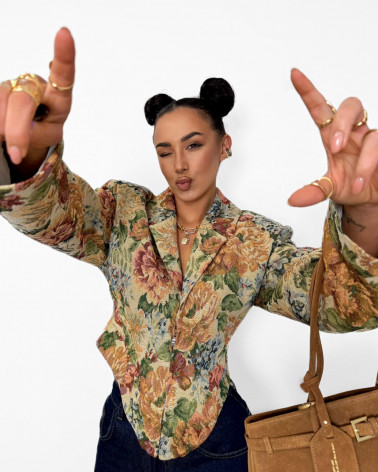 KRÓTKA MARYNARKA ROSALIA LA MILLA Z SUWAKIEM MULTICOLOR NIEBIESKI