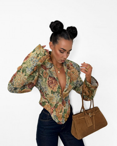 KRÓTKA MARYNARKA ROSALIA LA MILLA Z SUWAKIEM MULTICOLOR NIEBIESKI