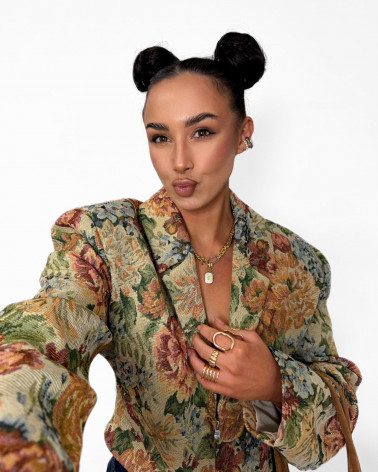 KRÓTKA MARYNARKA ROSALIA LA MILLA Z SUWAKIEM MULTICOLOR NIEBIESKI