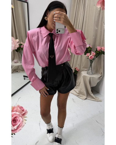 KOSZULA Z KRAWATEM LAMILLA RÓŻ PINK