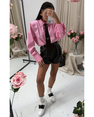 KOSZULA Z KRAWATEM LAMILLA RÓŻ PINK