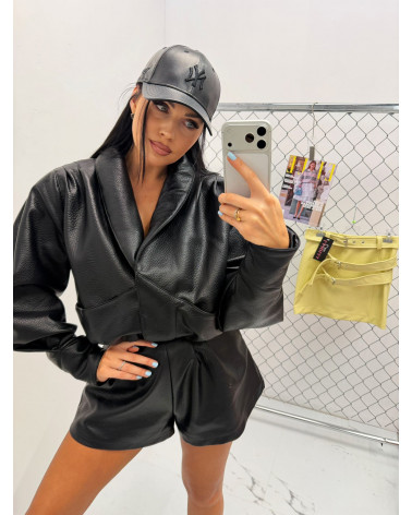 LA MILLA KURTKA TESSA TERENIA Z EKOSKÓRY CZARNA BLACK