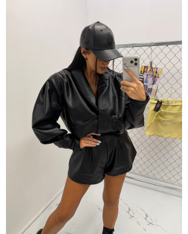 LA MILLA KURTKA TESSA TERENIA Z EKOSKÓRY CZARNA BLACK