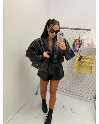 LA MILLA KURTKA TESSA TERENIA Z EKOSKÓRY CZARNA BLACK