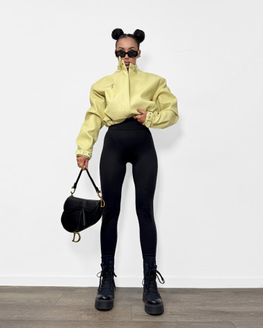 LA MILLA LEGGINSY Z PRZESZYCIEM CZARNE BLACK