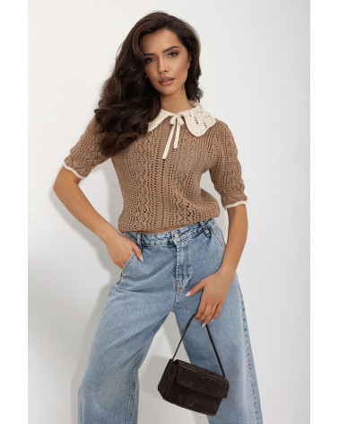 SWETER AMI LATTE/NATURAL COCOMORE