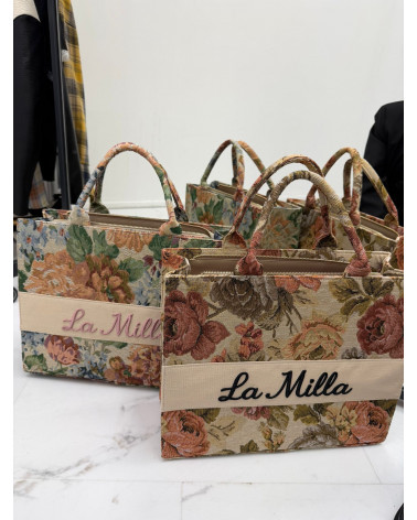 TOREBKA ROSALIA LA MILLA RÓŻOWE LOGO