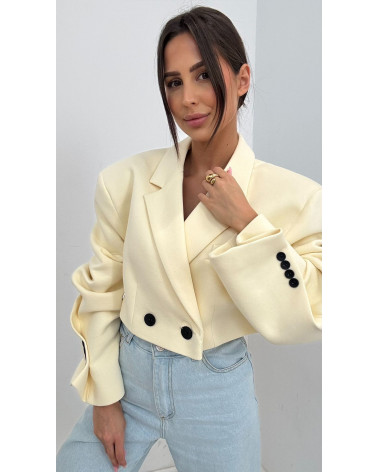 DAMSKA MARYNARKA DENVER EMO BANANOWA