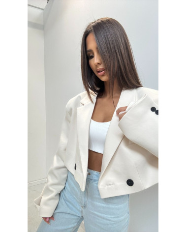 DAMSKA MARYNARKA DENVER EMO WHITE BEIGE JASNY BEŻ