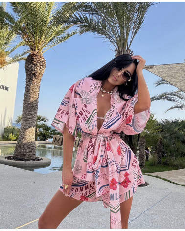 RÓŻOWE KIMONO LA MILLA KIMONO + SPODENKI