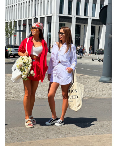 SET IBIZA BELLUCI CZERWONY RED KOSZULA I SPODNEKI